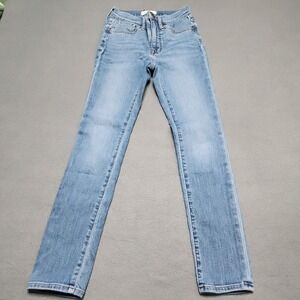 Madewell Womens Jeans 24 Skinny Stretch 9 Inch Mid Rise Blue Denim Pants‎